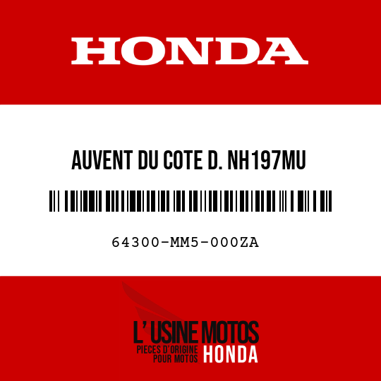 image de 64300-MM5-000ZA AUVENT DU COTE D. NH197MU 