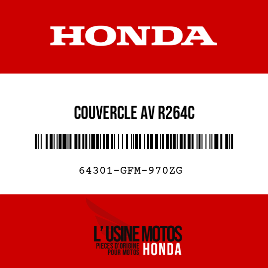 image de 64301-GFM-970ZG COUVERCLE AV R264C