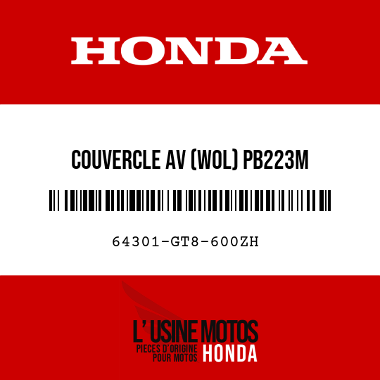 image de 64301-GT8-600ZH COUVERCLE AV (WOL) PB223M 