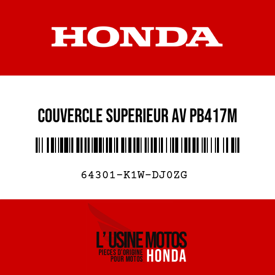 image de 64301-K1W-DJ0ZG COUVERCLE SUPERIEUR AV PB417M