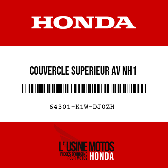 image de 64301-K1W-DJ0ZH COUVERCLE SUPERIEUR AV NH1