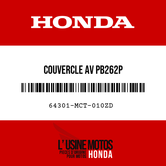 image de 64301-MCT-010ZD COUVERCLE AV PB262P 