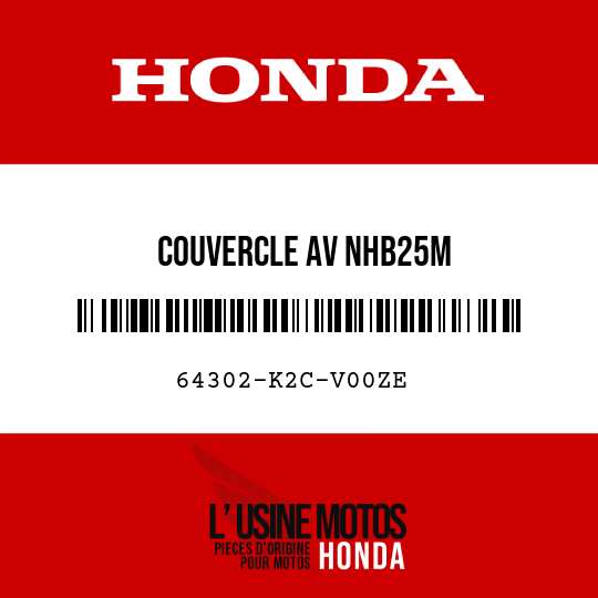 image de 64302-K2C-V00ZE COUVERCLE AV NHB25M