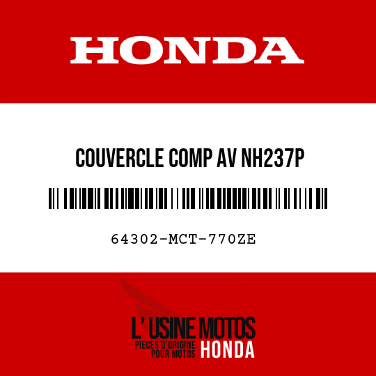 image de 64302-MCT-770ZE COUVERCLE COMP AV NH237P 