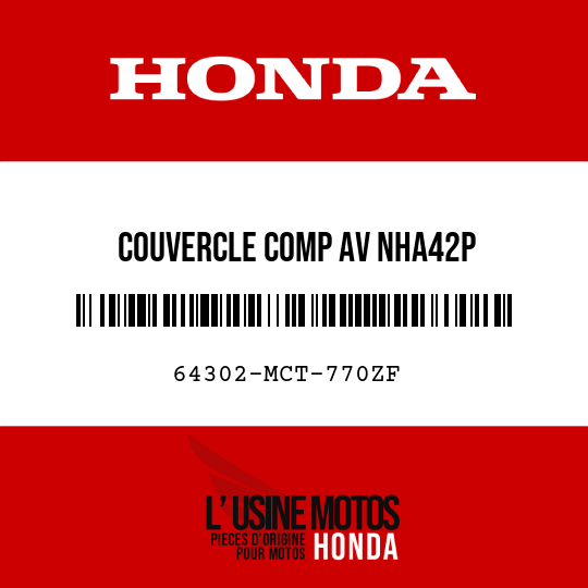 image de 64302-MCT-770ZF COUVERCLE COMP AV NHA42P 