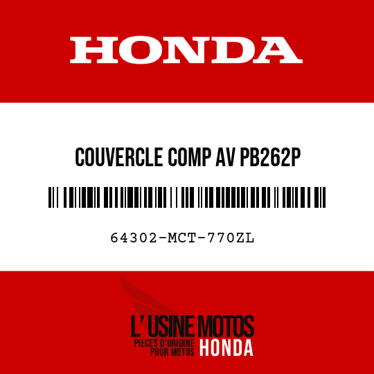 image de 64302-MCT-770ZL COUVERCLE COMP AV PB262P 