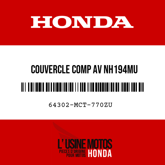 image de 64302-MCT-770ZU COUVERCLE COMP AV NH194MU