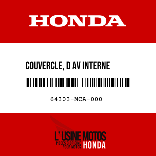 image de 64303-MCA-000 COUVERCLE, D AV INTERNE     INFERIEUR