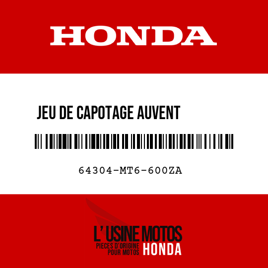 image de 64304-MT6-600ZA JEU DE CAPOTAGE AUVENT        INFERIEUR D (WL) NH193P/TYPE1 