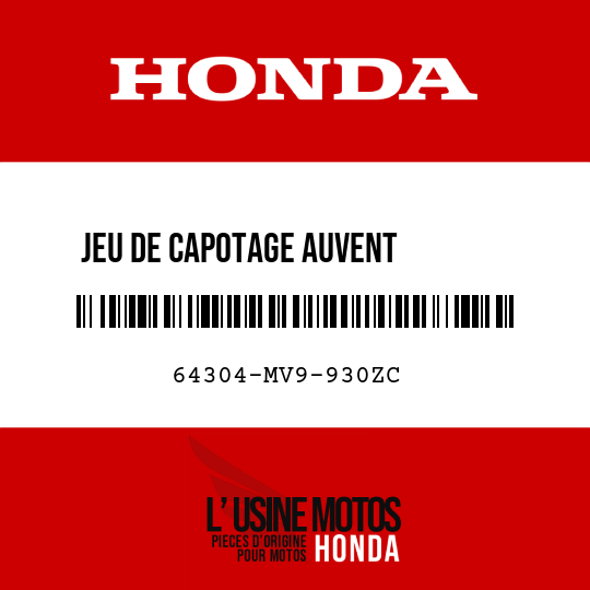 image de 64304-MV9-930ZC JEU DE CAPOTAGE AUVENT        INFERIEUR D (WL) TYPE17 