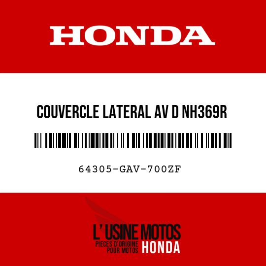 image de 64305-GAV-700ZF COUVERCLE LATERAL AV D NH369R 