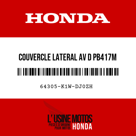 image de 64305-K1W-DJ0ZH COUVERCLE LATERAL AV D PB417M