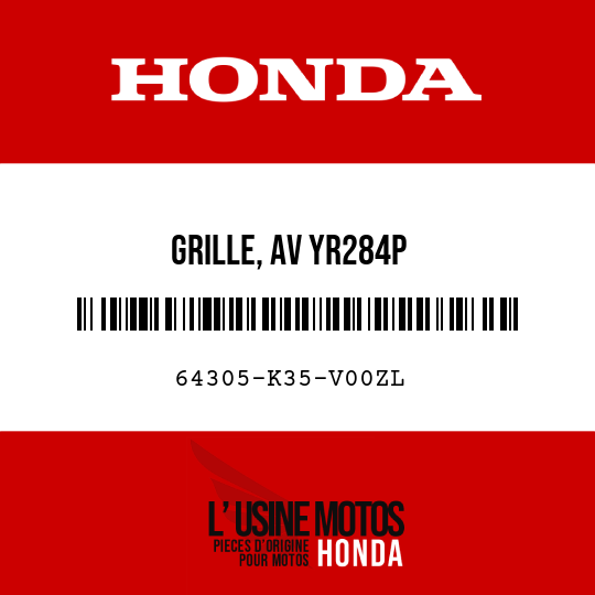 image de 64305-K35-V00ZL GRILLE, AV YR284P