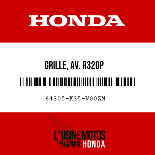 image de 64305-K35-V00ZM GRILLE, AV. R320P