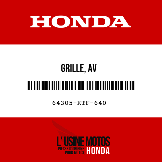 image de 64305-KTF-640 GRILLE, AV