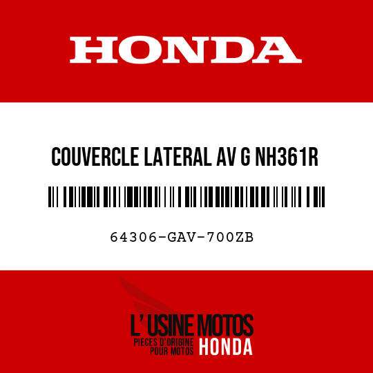 image de 64306-GAV-700ZB COUVERCLE LATERAL AV G NH361R 