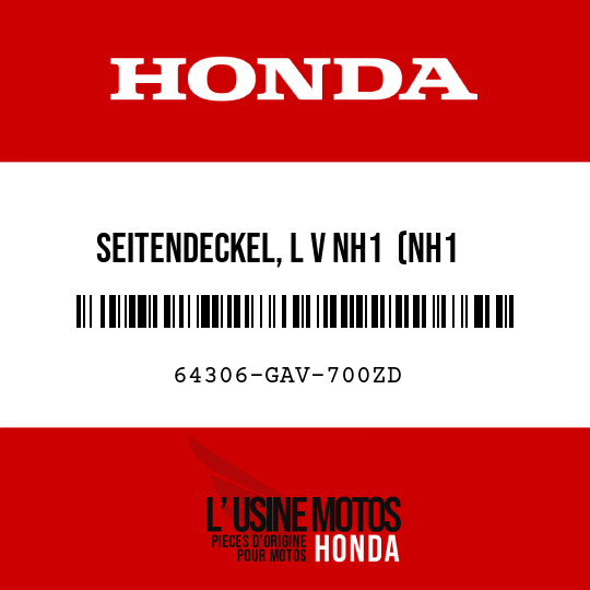 image de 64306-GAV-700ZD SEITENDECKEL, L V NH1  (NH1 SCHWARZ)