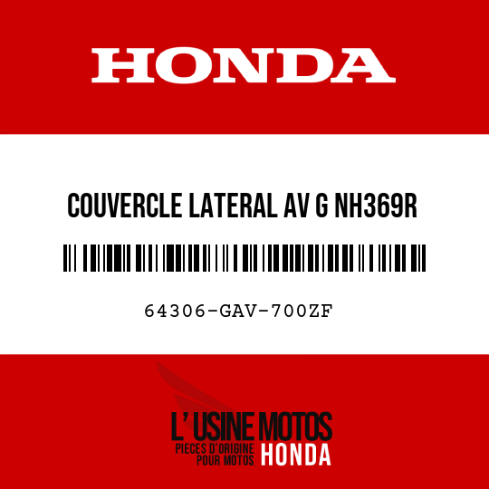 image de 64306-GAV-700ZF COUVERCLE LATERAL AV G NH369R 