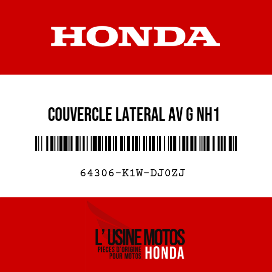 image de 64306-K1W-DJ0ZJ COUVERCLE LATERAL AV G NH1