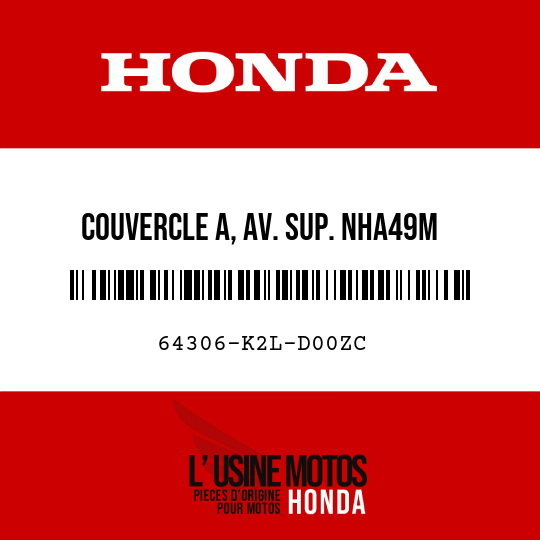 image de 64306-K2L-D00ZC COUVERCLE A, AV. SUP. NHA49M