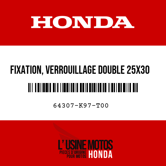 image de 64307-K97-T00 FIXATION, VERROUILLAGE DOUBLE 25X30