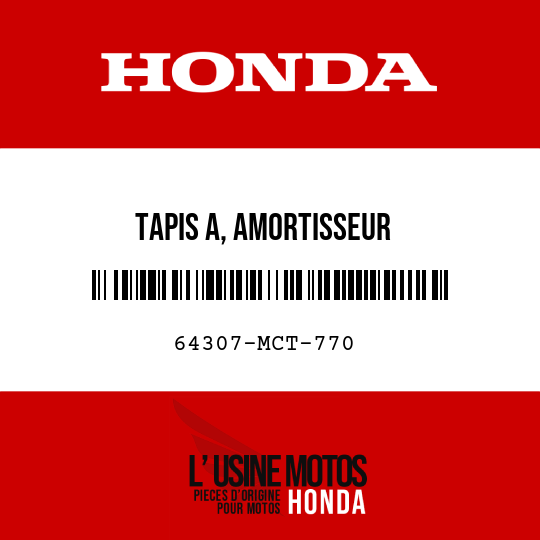 image de 64307-MCT-770 TAPIS A, AMORTISSEUR
