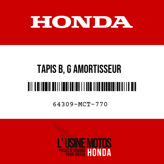 image de 64309-MCT-770 TAPIS B, G AMORTISSEUR