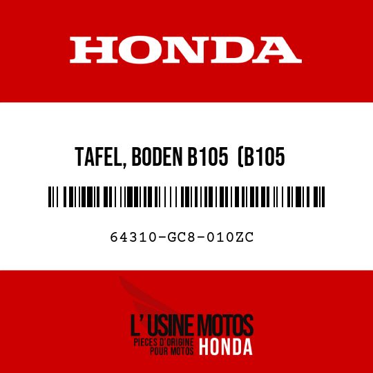 image de 64310-GC8-010ZC TAFEL, BODEN B105  (B105 MORGENDAEMMERUNGSBLAU)
