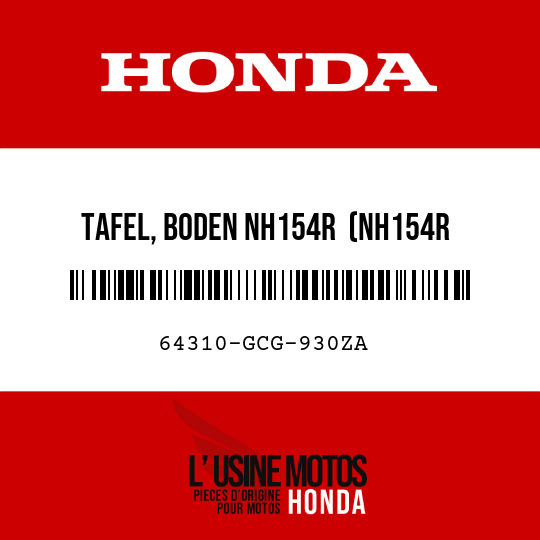 image de 64310-GCG-930ZA TAFEL, BODEN NH154R  (NH154R TASMANIAGRAU)