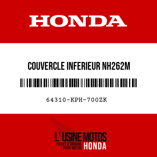 image de 64310-KPH-700ZK COUVERCLE INFERIEUR NH262M 