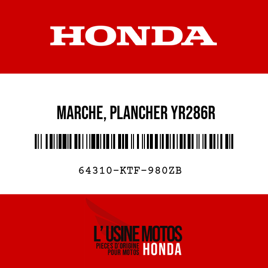 image de 64310-KTF-980ZB MARCHE, PLANCHER YR286R