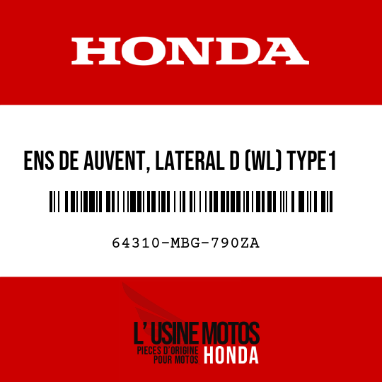 image de 64310-MBG-790ZA ENS DE AUVENT, LATERAL D (WL) TYPE1