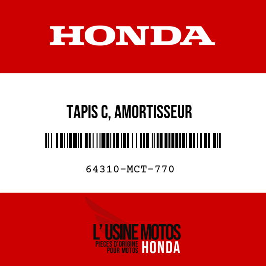 image de 64310-MCT-770 TAPIS C, AMORTISSEUR