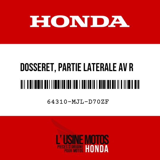 image de 64310-MJL-D70ZF DOSSERET, PARTIE LATERALE AV R NH436M