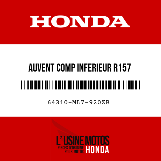 image de 64310-ML7-920ZB AUVENT COMP INFERIEUR R157 