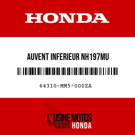 image de 64310-MM5-000ZA AUVENT INFERIEUR NH197MU 