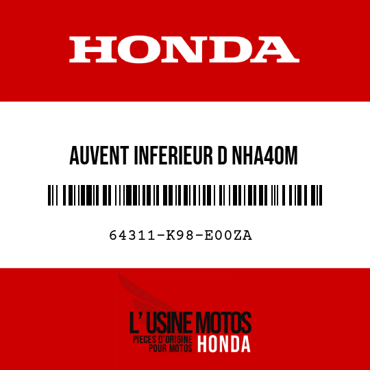 image de 64311-K98-E00ZA AUVENT INFERIEUR D NHA40M