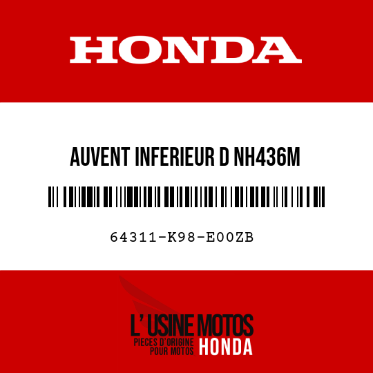 image de 64311-K98-E00ZB AUVENT INFERIEUR D NH436M