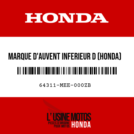 image de 64311-MEE-000ZB MARQUE D'AUVENT INFERIEUR D (HONDA) TYPE2 