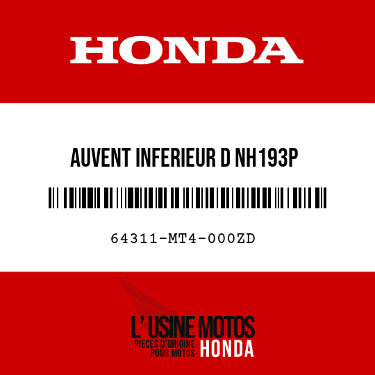 image de 64311-MT4-000ZD AUVENT INFERIEUR D NH193P 