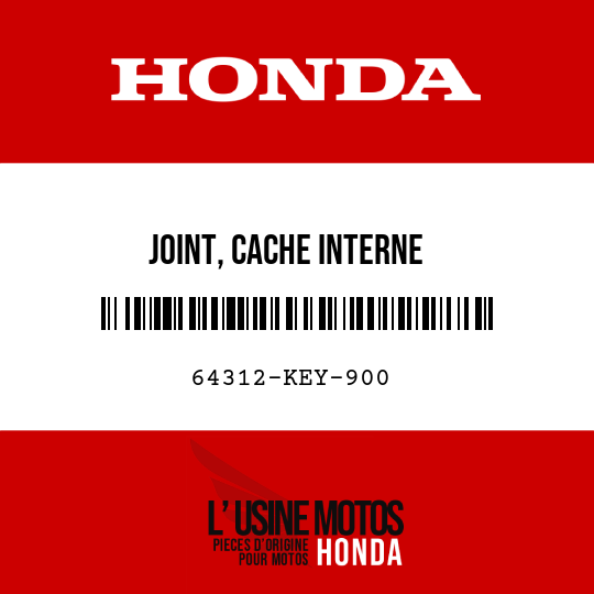 image de 64312-KEY-900 JOINT, CACHE INTERNE