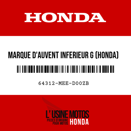 image de 64312-MEE-D00ZB MARQUE D'AUVENT INFERIEUR G (HONDA) () TYPE2