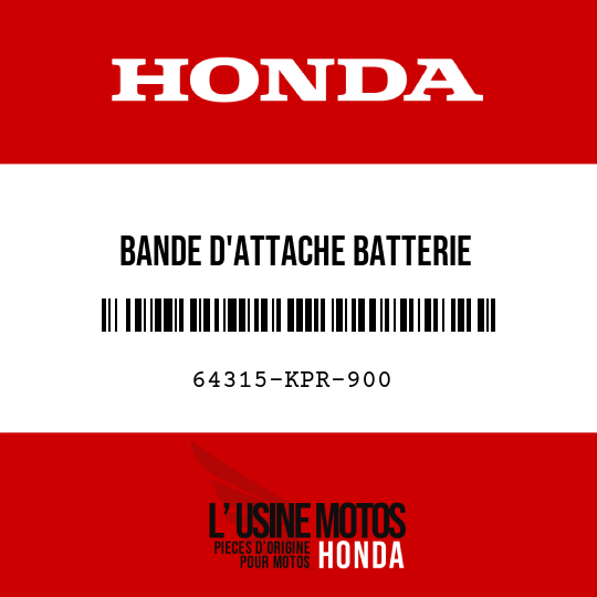 image de 64315-KPR-900 BANDE D'ATTACHE BATTERIE