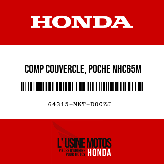 image de 64315-MKT-D00ZJ COMP COUVERCLE, POCHE NHC65M