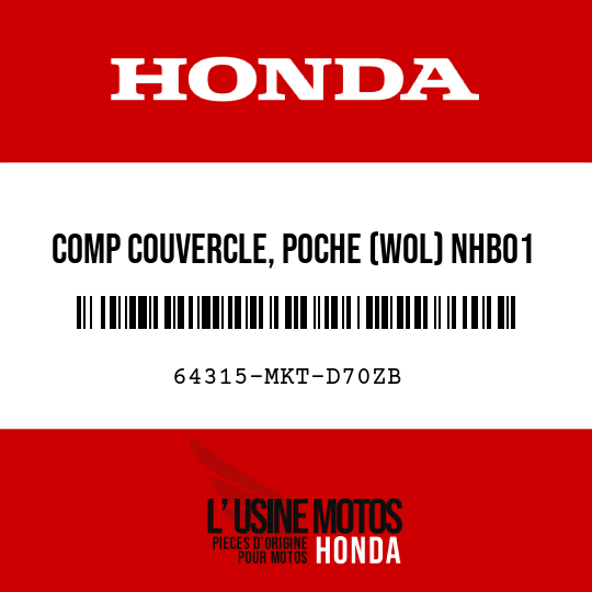 image de 64315-MKT-D70ZB COMP COUVERCLE, POCHE (WOL) NHB01