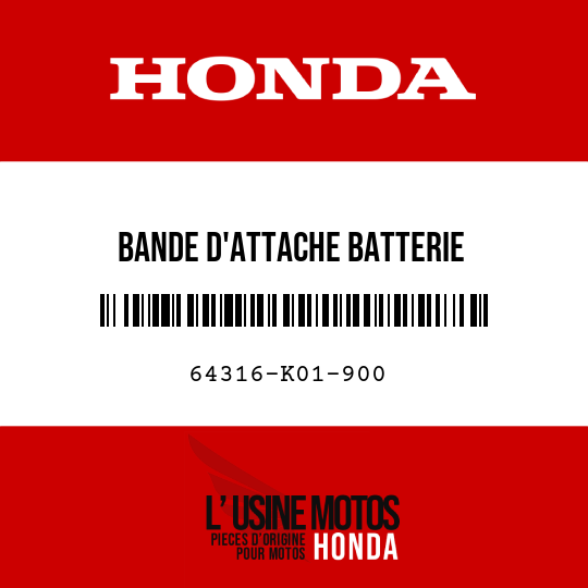 image de 64316-K01-900 BANDE D'ATTACHE BATTERIE
