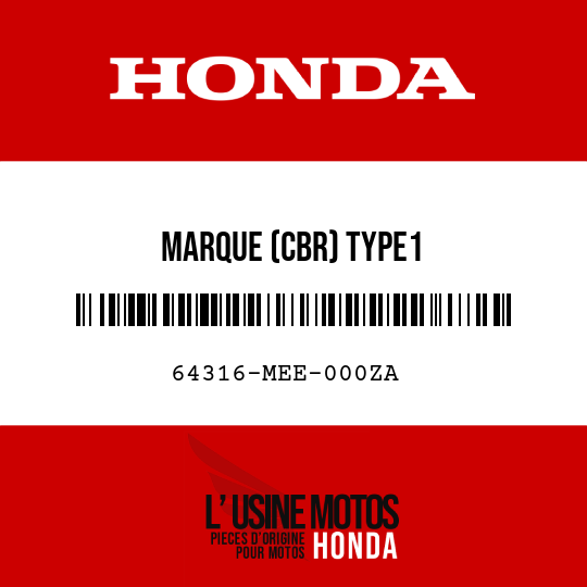 image de 64316-MEE-000ZA MARQUE (CBR) TYPE1