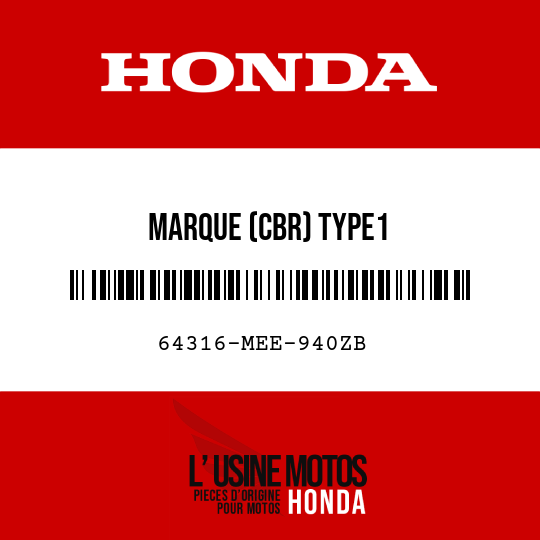 image de 64316-MEE-940ZB MARQUE (CBR) TYPE1