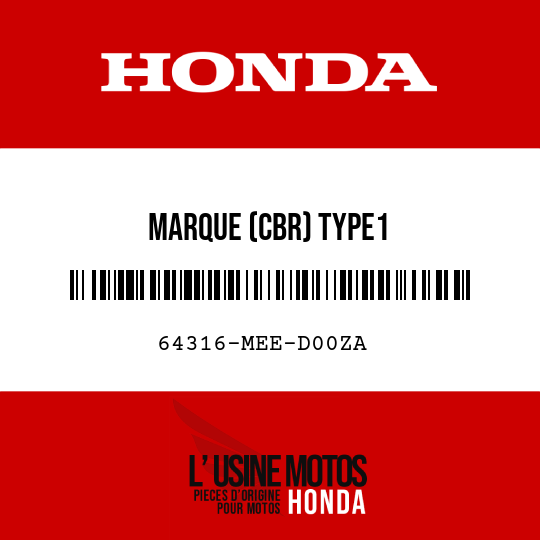 image de 64316-MEE-D00ZA MARQUE (CBR) TYPE1