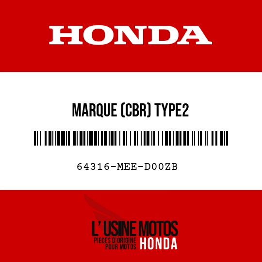 image de 64316-MEE-D00ZB MARQUE (CBR) TYPE2 